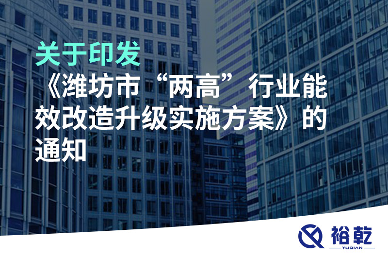 关于印发《潍坊市“两高”行业能效改造升级实施方案》的通知